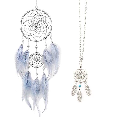 JOERSH Handmade Dream Catchers Wall Hanging Feathers Ornament Car Interior Rearview Mirror Pendant