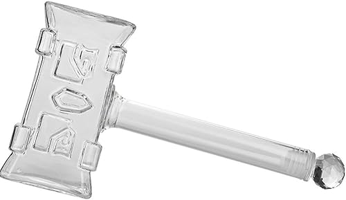 Decantador de whisky con martillo 3D: botellas de vidrio, tapón hermético, tarro de whisky, barware para vino, bourbon, brandy, jugo, agua, vodka,