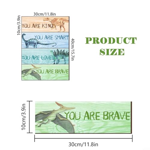 Vinilos Decorativos Dinosaurio 4 Piezas PVC 30x10 cm miniatura 6