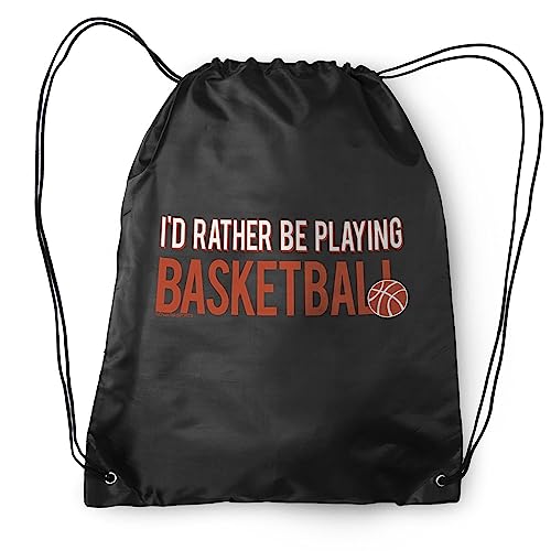 ChalkTalkSPORTS Basketball Sport Pack Cinch Sack | I'd Rather Be Playing Basketball | Colors2