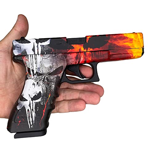 GOLD HOOK Pistol Skin Heavy Duty Vinyl Gun Wrap with Matte Finish for Glock Waterproof (Glock Skin Skull #1)