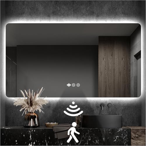 nolsia 60" x 36" LED Bathroom Mirror with Lights, Ultra-Clear