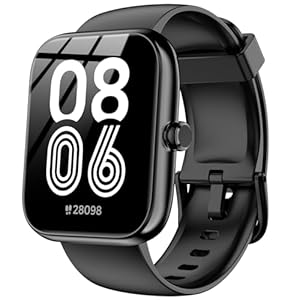 Smart Watch with Alexa Built-in, 1.83″ HD Touchscreen, Digital Bluetooth Calling, IP68 Waterproof Fitness Tracker, 120+ Sports Modes, 24/7 Heart Rate/Sleep Monitor for iPhone Android (Black)