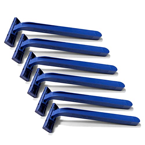 Tradineur - Pack de 6 Paquetes de Cuchillas de Afeitar Desechables - Hoja Doble – Mango ergonómico Permite un Mejor Agarre y Control - Total de 30 Cuchillas totales