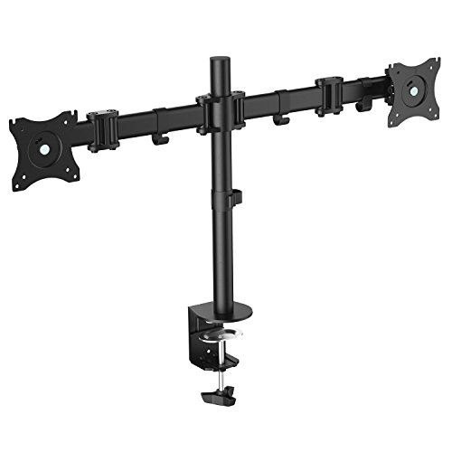 Equip 650115 Economy Steel LCD VESA Table Mount 360 Degrees 2 Monitors Black