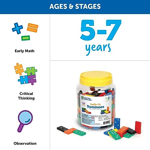 Learning Resources Double-Six Dominoes - Classroom Must Haves, Math Teaching Tools, Dominoes for Kids, Math Learning Games by Learning Resources - Image 5