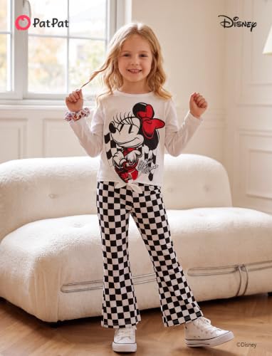 Image of Disney Girls Outfits Long Sleeve Knot Front Shirt Flare Pants 2PC Clothes