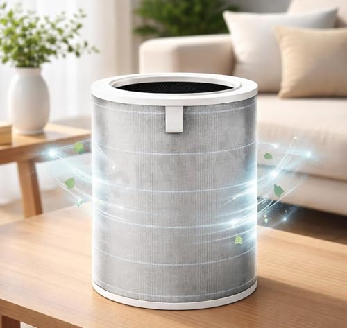 Image of Replacement Filter Compatible with Xiaomi Mi 4 Lite Air Purifier | Activated Carbon Replacement Filter | Removes PM2.5, Dust, Smoke, Odour & Allergens (MI-4 LITE FBA GREY)