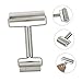 Garneck 3pcs Dual Stainless Steel Rolling Pin Non-stick Baking Roller for Pizza Bread Pastry for All Baking Needs Easy to Clean