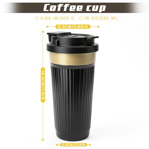 Image of Vacuum Insulated Stainless Steel Travel Coffee Mug,Leak Proof Cup with Lid