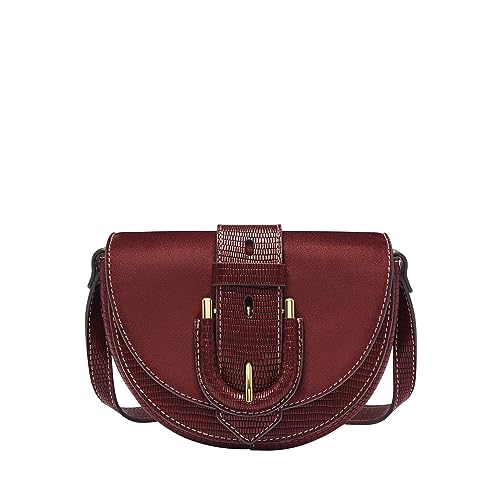 Fossil Women's Harwell Leather Small Flap Crossbody Purse Handbag for Women