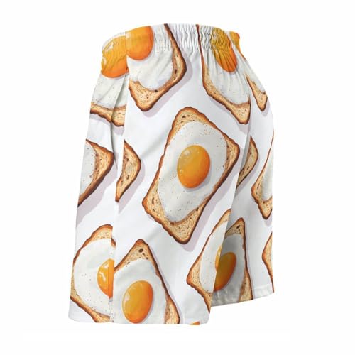 Hamburger Pattern Men's Athletic Running Shorts with Pockets Lightweight Beach Shorts Quick Dry4