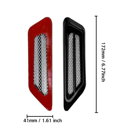 Pegatinas de ventilación lateral y flujo de aire para decoración de guardabarros de coche 5