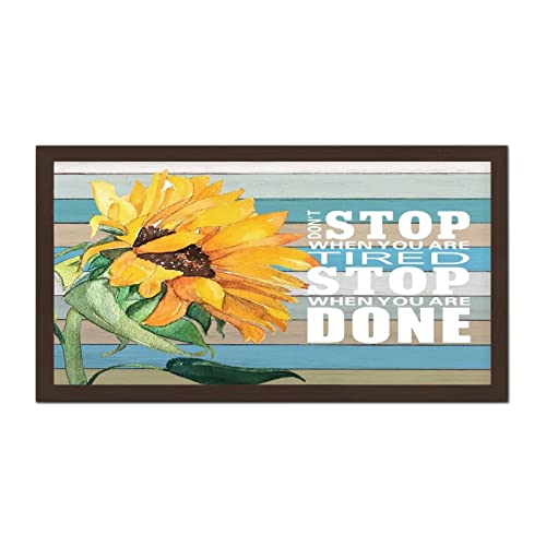 Décoration murale en bois avec citation de motivation pour le salon