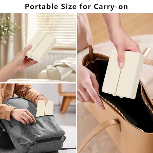 Image of FYY Travel Pill Organizer, Large Pill Box Medicine Case-2pcs Beige
