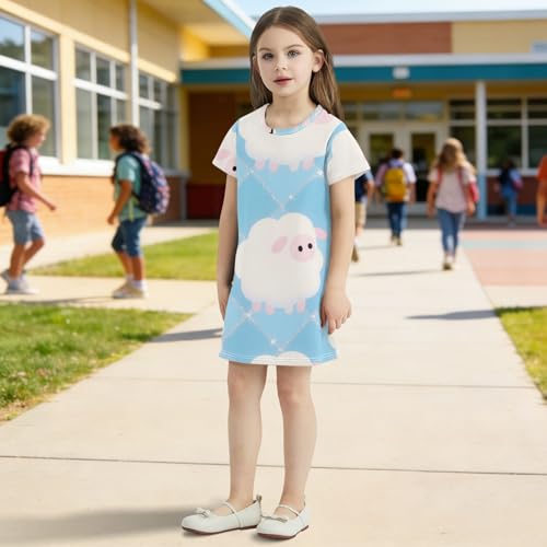 Vestido casual de moda confeccionado en algodón puro para niñas 3
