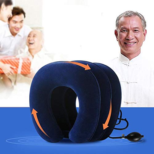 Almohada para el cuello en U inflable con masajeador integrado 6