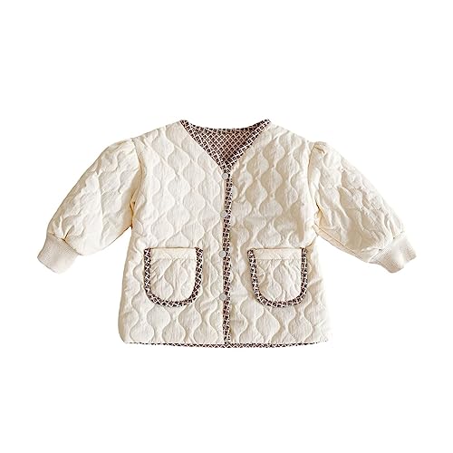 Baby Girl Winter Coat Toddler Girls Boys Autumn Winter Padded Jacket With Long Sleeve Coat Temperament Cardigan