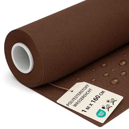 Tissu imperméable au metre 1 M x 160cm - Tissus résistant à l'eau pour extérieur idéal pour meubles coussins housses d'extérieur accessoires de jardin et projets...