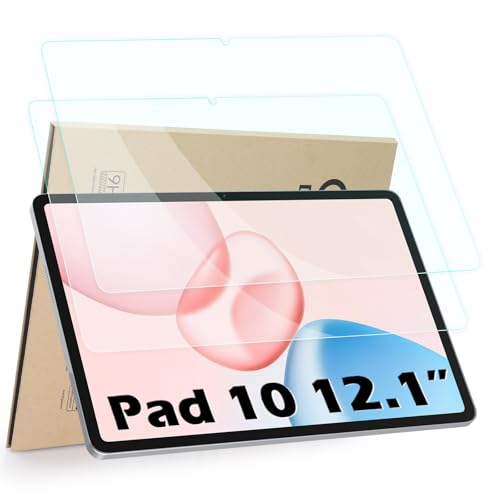 Hianjoo 2 Piezas Protector de Pantalla Compatible con Huawei Honor Pad 10 12.1, Pad 10 Protector de Pantalla Cristal Tablet Salvapantallas Vidrio Templado [9H Dureza Alta Claridad Sin Burbujas]