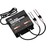 LiTime 2-Bank 12V 24V 10A Lithium Battery Charger, IP65 Waterproof AC DC Smart Charger for 12.8V/25.6V LiFePO4 Battery, with Adjustable Voltage & LED Indicator for Marine, Boat, and Trolling Motor