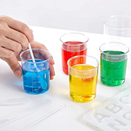 10 Vasos medidores plásticos desechables 100 ml miniatura 7