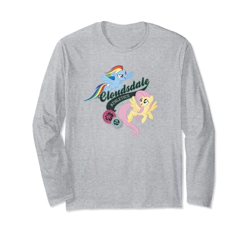 T-shirt manches longues My Little Pony Cloudsdale en coton doux avec blason sport