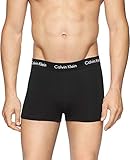 Calvin Klein Men's Cotton Stretch Multipack Low-Rise Trunks, Black/Black/Black, XL