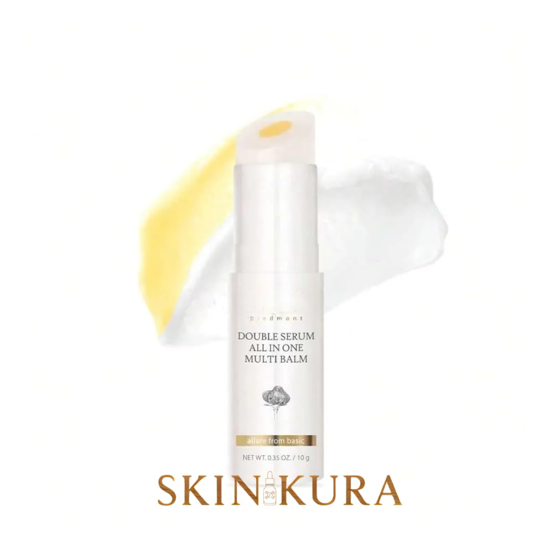 Skinkura White Truffle Double Serum Multi Balm – 3 w 1, nawilżający i rozjaśniający, przeciw starzeniu się do twarzy, szyi i oczu – wegański, hipoalergiczny, luksusowa pielęgnacja skóry 10 g