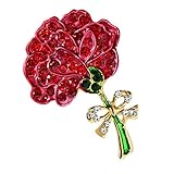 女性金属合金カーネーションの花のブローチラペルピンの首輪のヒント