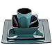 Gibson Elite Kiesling 16 Piece Dinnerware Set, Turquoise