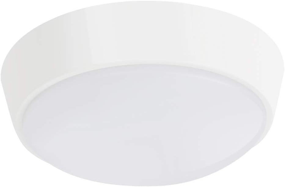 10W LED 4000K IP54 Round Circular Flush Wall ceiling Mounted Bulkhead Light Fitting for Indoor,Outdoor,Bathroom,Bath,Office,Kitchen,Hallway,Corridor,Utility,Garden,Garage,Shed,Workshop,Porch-White [Energy Class E]