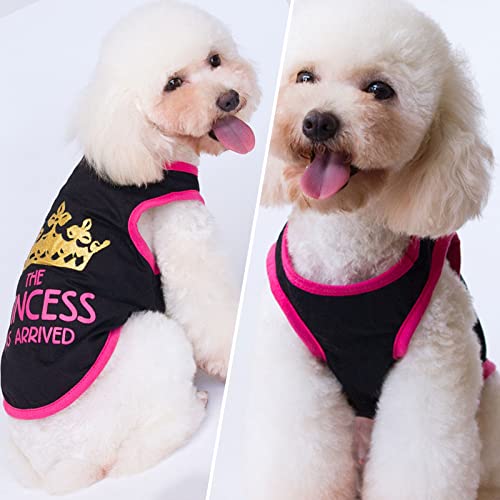 Axiijgl 3 Pieces Small Dog Shirts Summer Pet T-Shirts Soft Puppy Cotton T-Shirts Cute Princess Dog Shirts Printed Dog Sleeveless Shirt Vest With Funny Letters For Small Dog Cat Girl Xs #TOP5