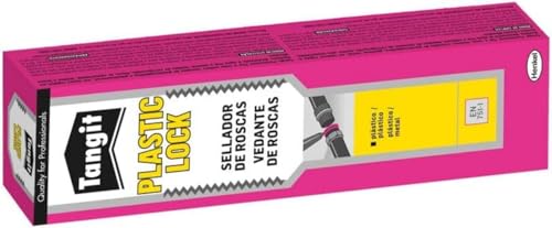 Tangit | Racorétanch Plastique (tube de 75 ml) – Silicone acétique basse viscosité pour étanchéité des raccords plastique & métal – Résine étanche blanche résistante à l’eau, aux huiles et acides