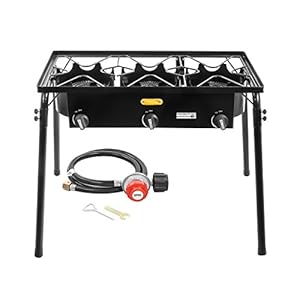 Concord Triple Burner Outdoor Propane Stove Cooker w/Regulator, 3 Burner Stove Brewing Supply