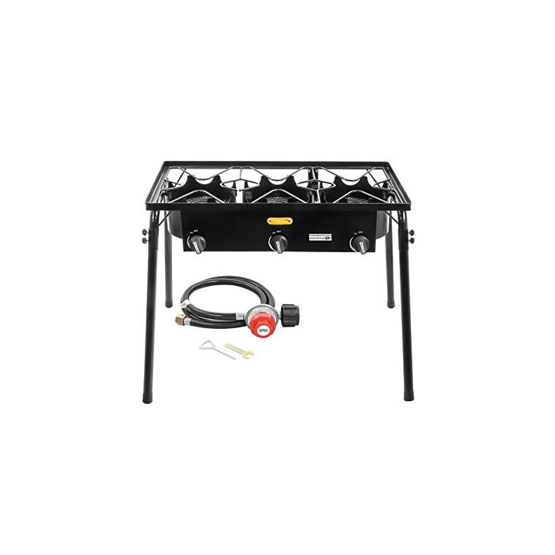 Concord Triple Burner Outdoor Propane Stove Cooker w/ Regulator, 3