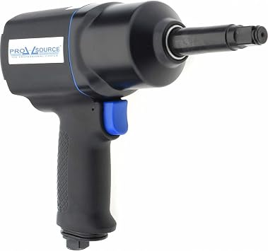 PRO SOURCE 1/2" Drive Pneumatic Impact Wrench 8,000 RPM, 580 ft/lbs Torque, 1/4" Inlet, Handle Exhaust