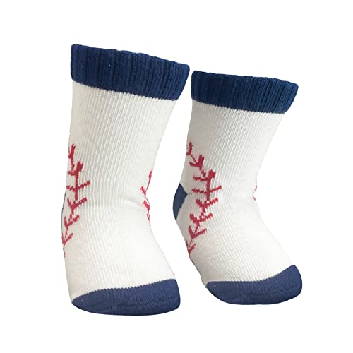 Baby Socks 2 Pairs Baseball Socks for Boys and Girls First Birthday Outfit Infants 6-12 Months2