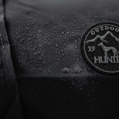HUNTER Hunde-Regenmantel UPPSALA RAIN, Farbe: schwarz, wind- & wasserfest, anpassbarer Bauchgurt, reflektierend, elastische Beinschlaufen, kompakt verstaubar, leicht zu reinigen, waschbar, Größe: 40
