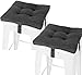 DYHQQ Ensemble de 2 Coussins de siège carré, Tabouret de Bar Super Doux Coussin de siège carré avec Attaches - Coussin Seulement, 12"(30 CM),B