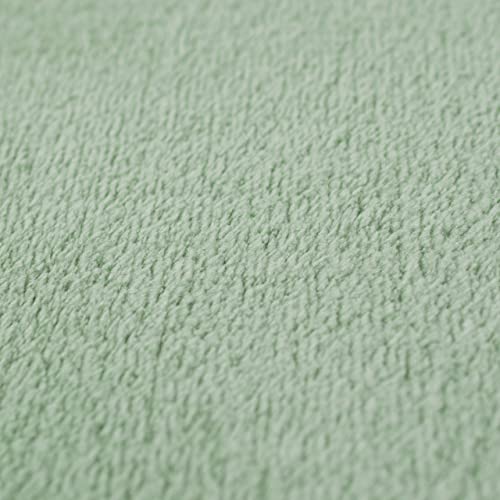 Teppich-Traum runder einfarbiger Teppich für Leseecke | Unterleger Schaukelstuhl |waschbar Deko Allergiker-freundlich | in grün, 120 cm rund