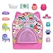 Squish-a-longs Party Pack On-The-Go Playset - Series 1 - Three 1” Mini-Squish with 9 Furnishings - Collect, Trade, & Play