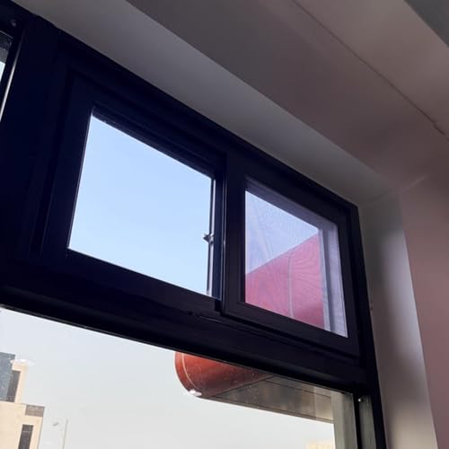 Aleación de aluminio - Ventana corredera horizontal con pantalla - Fácil instalación - Ventana del sótano (50,8 x 45,7 cm) para mejorar la ventilación y la luz