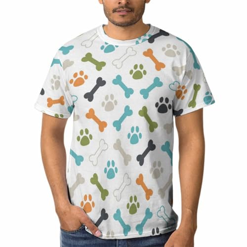 Tee shirt manches courtes patte d'os de chien pour maître complice
