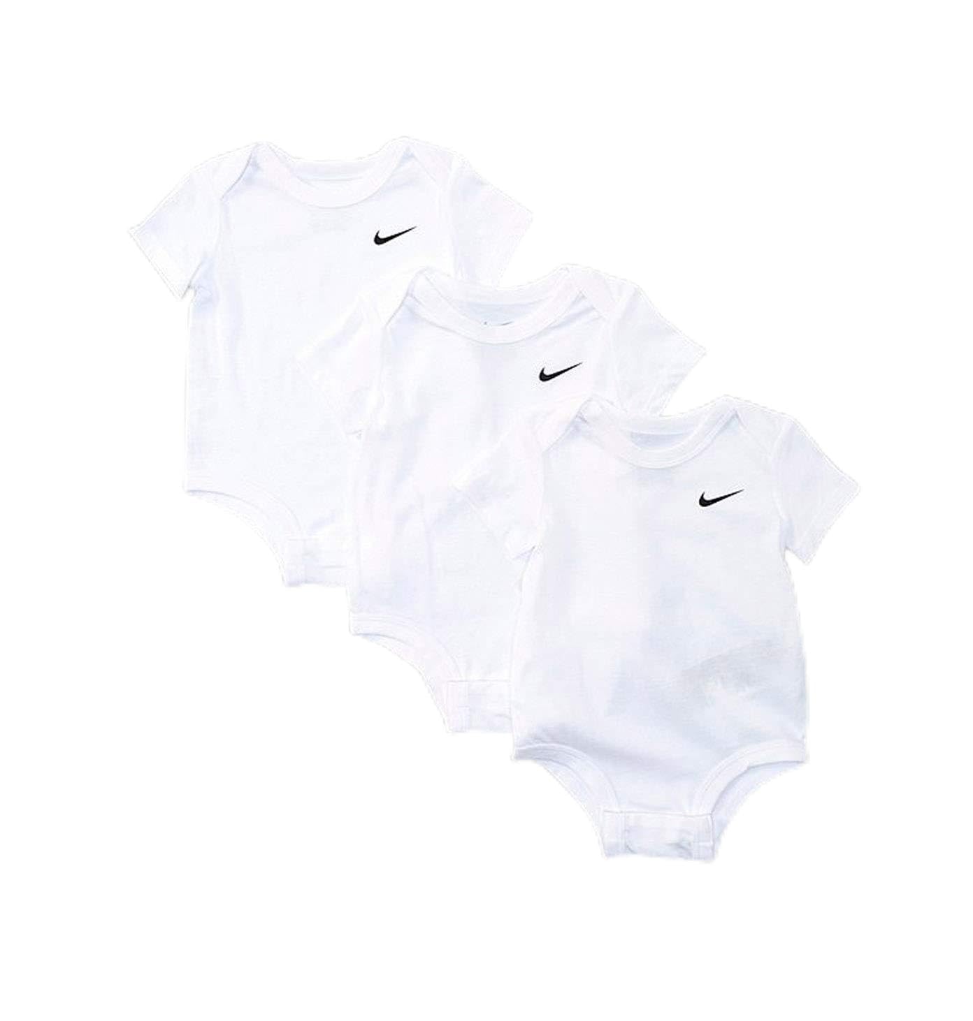 NIKE Swoosh Three-Piece Infant Baby Bodysuit Set, White