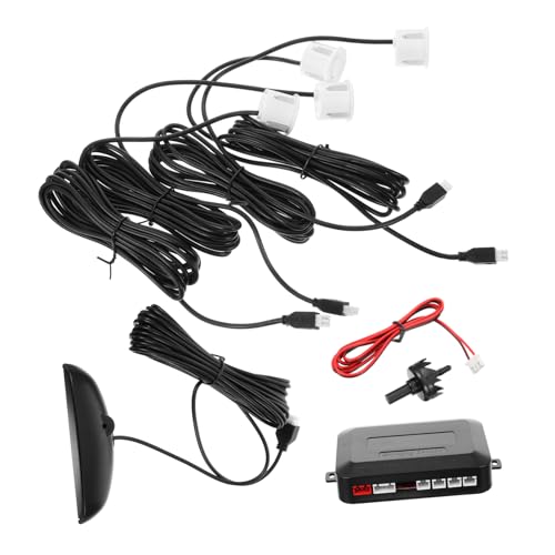 CVUTOVO 1 Juego Sistema de Asistencia de Estacionamiento Posterior con Sensor de Distancia LED Visual y Sonido Kit de Radar Inalámbrico para Vehículos con Display LCD y Advertencia