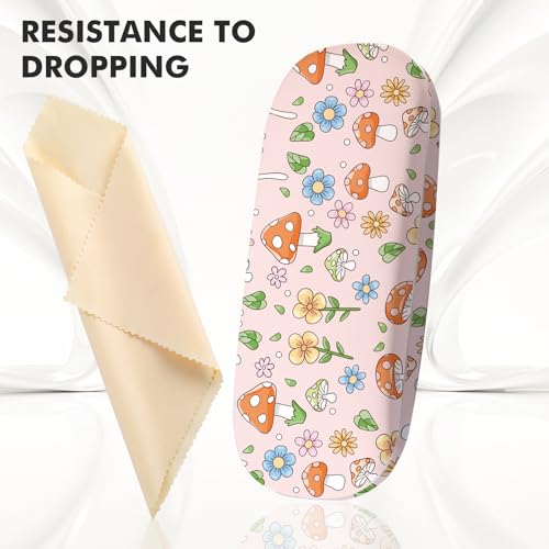 Image of Glasses Case Hard Shell,Portable Protective Eyeglasses Case, Eyeglass Holder Box with Cleaning Cloth, for men women