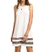 ROMWE Women's Casual T-Shirt Sleeveless Swing Dress Tunic Tank Top Dresses White#2 S
