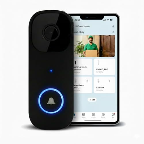 Alba Urmet Smart WiFi Video Doorbell with 3MP HD Camera, AI Motio...