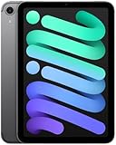 Apple iPad mini (A17 Pro): 8,3'' Liquid Retina Display, 128 GB, WLAN 6E und 5G Mobilfunk, 12 MP Front /12 MP Rückkamera, Touch ID, Batterie für den ganzen Tag – Space Grau